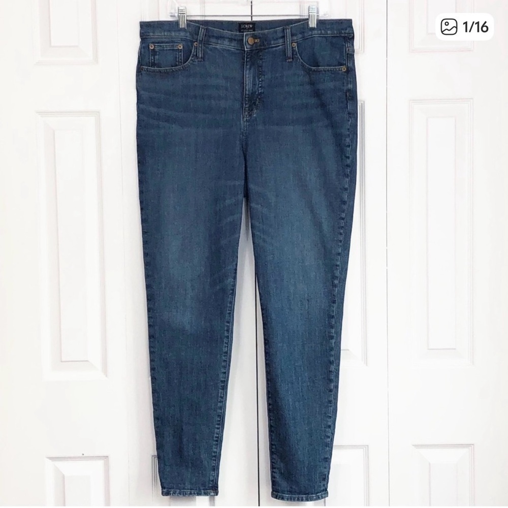 J. Crew Factory Medium Wash Denim High-Rise Skinny Jeans 32 Tall